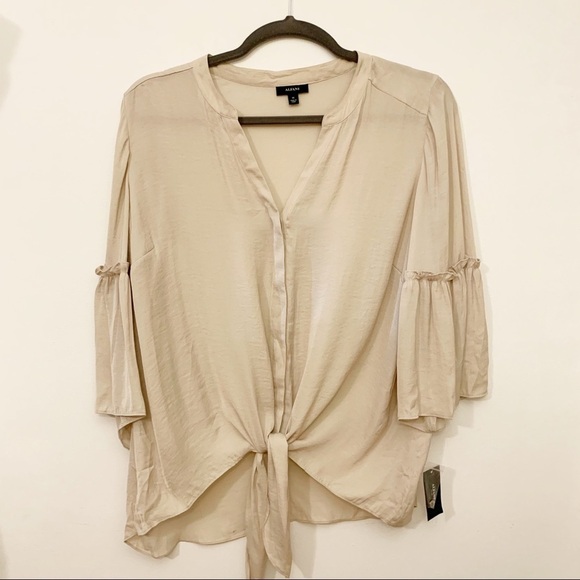 NWT Alfani pop art top beige 3x - Picture 2 of 10